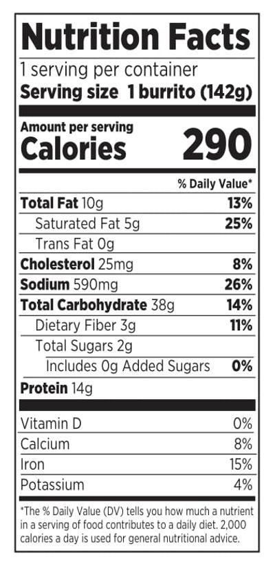 Nutritional Facts Label